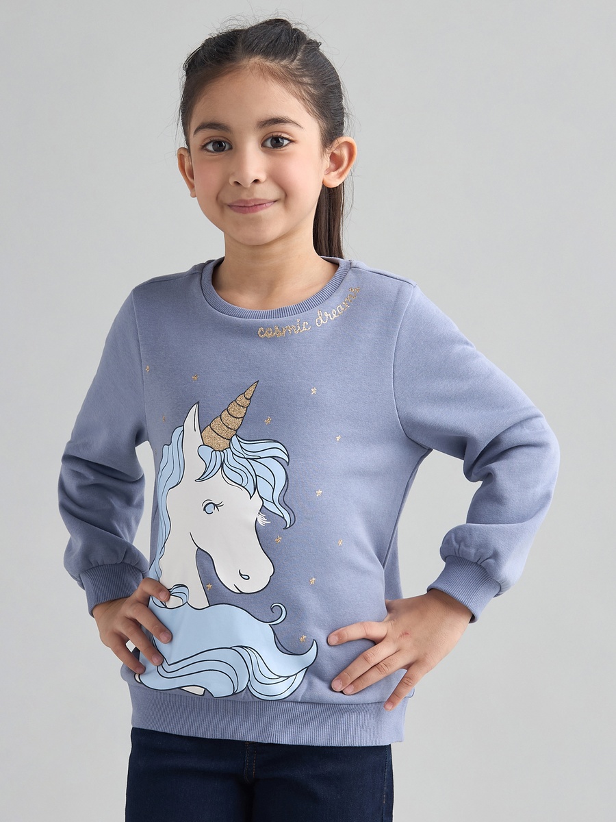 Unicorn Print Sweatshirt