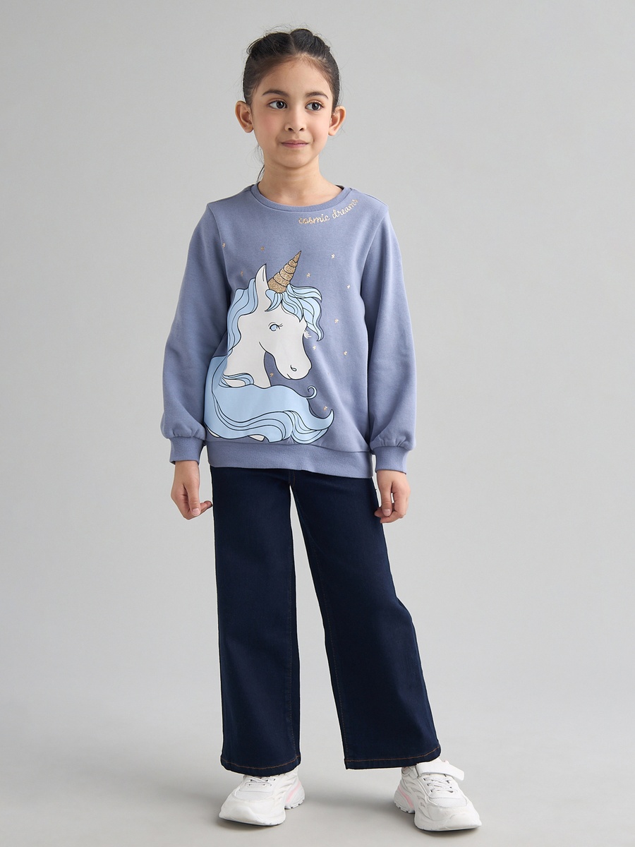 Unicorn Print Sweatshirt