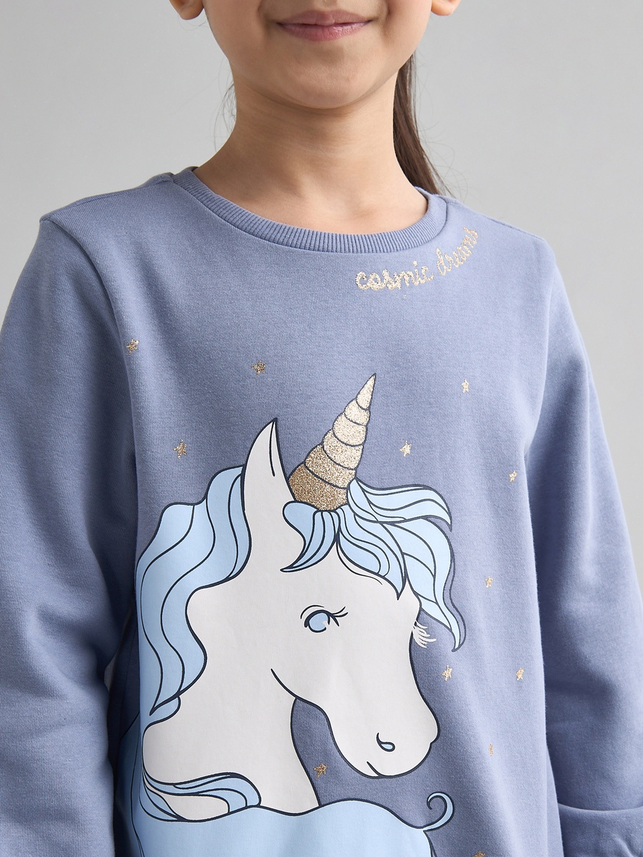Unicorn Print Sweatshirt