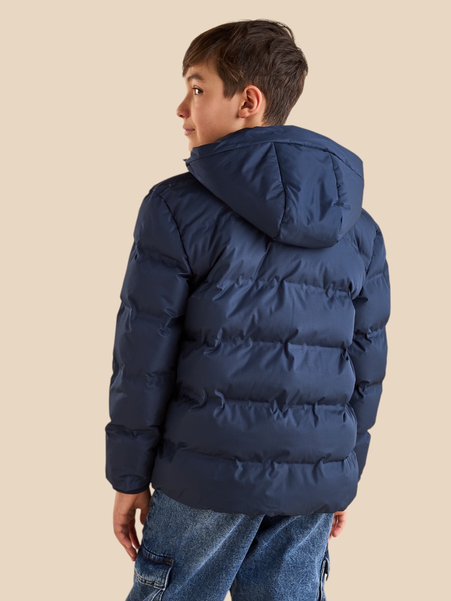 Plain Hooded Puffer Jacket