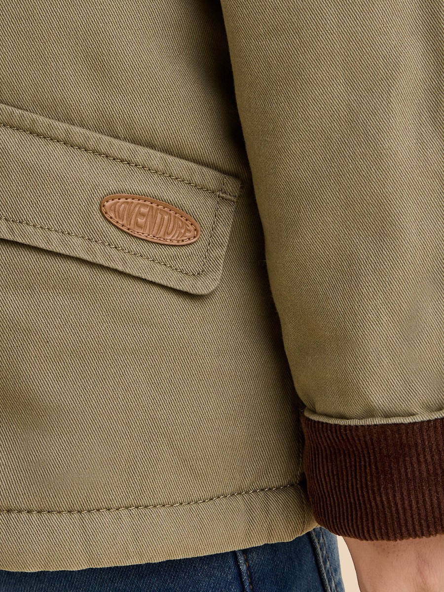 Plain Sherpa Lined Cotton Jacket
