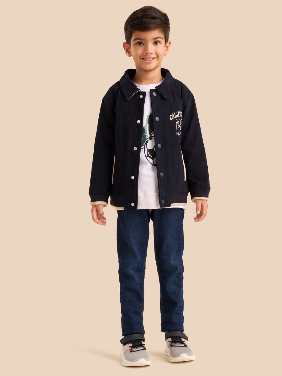 Graphic Embroidered Corduroy Jacket
