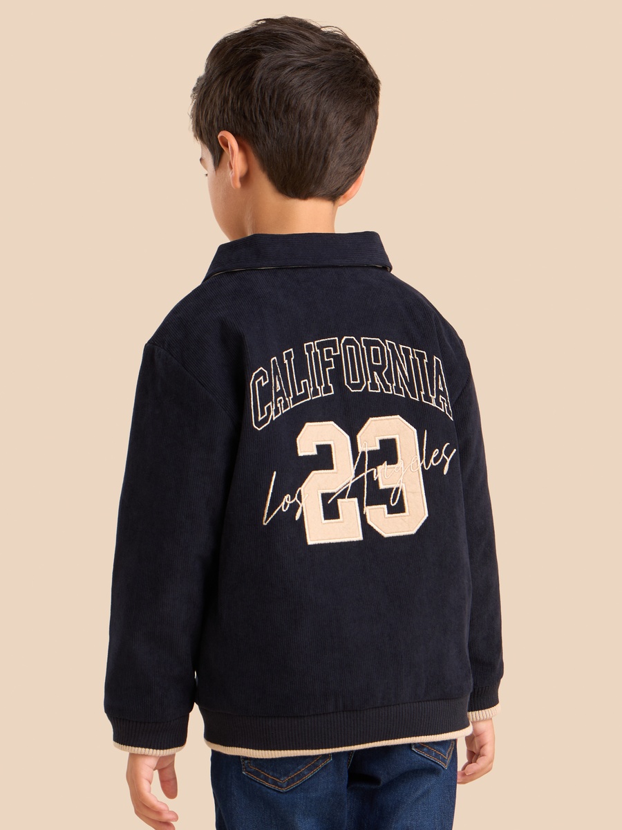 Graphic Embroidered Corduroy Jacket