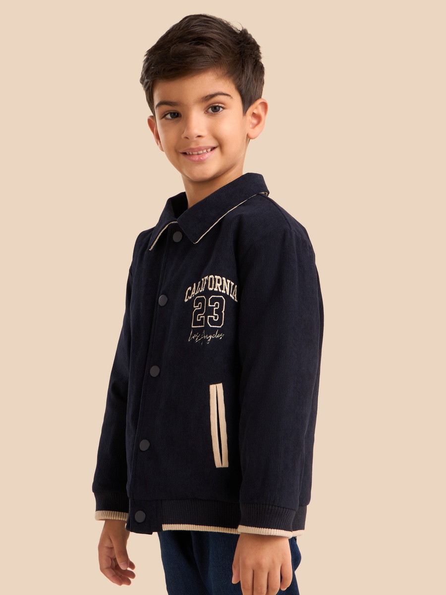 Graphic Embroidered Corduroy Jacket