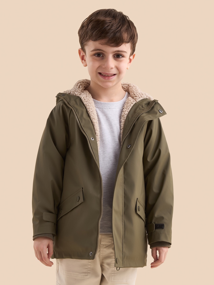 Plain Hooded Fisherman Jacket
