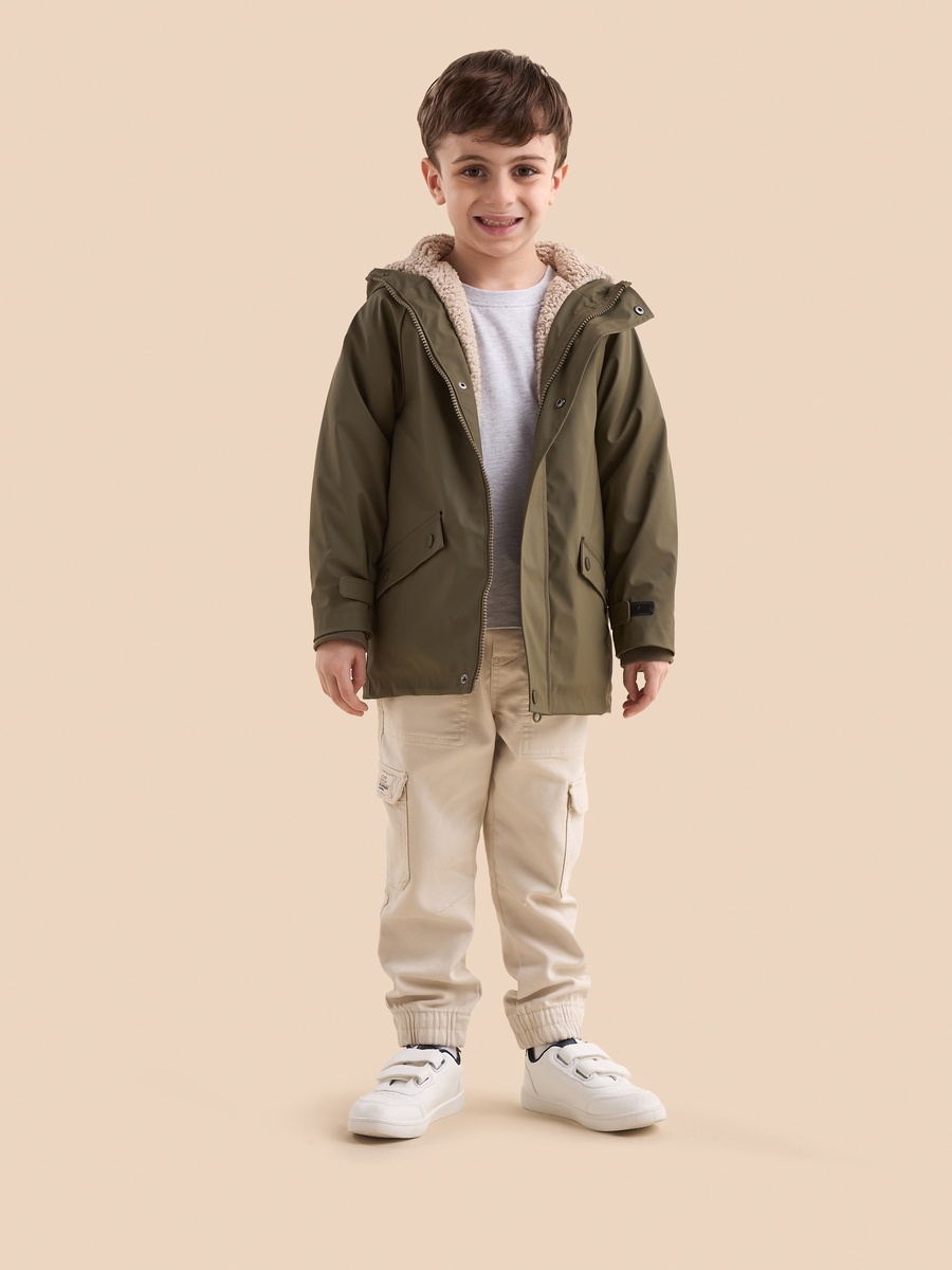 Plain Hooded Fisherman Jacket