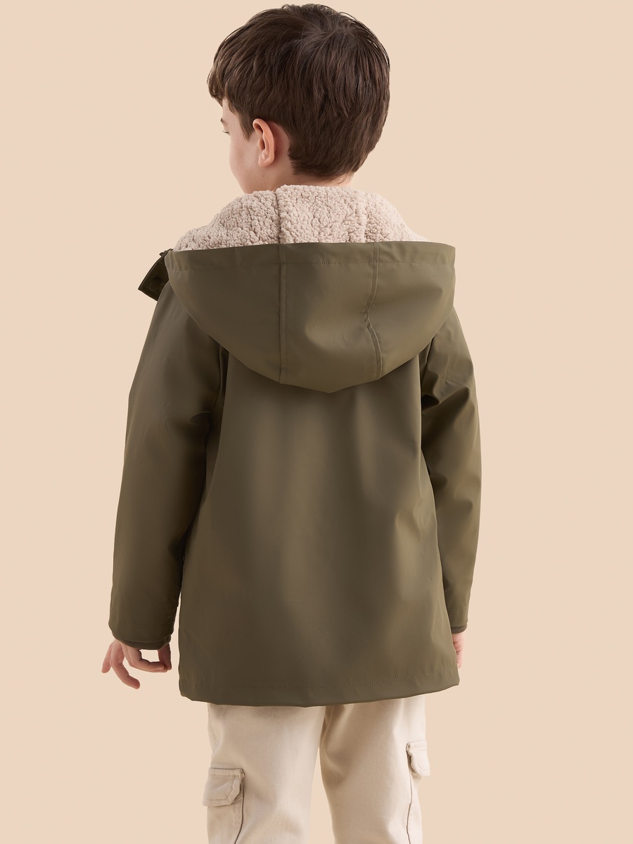 Plain Hooded Fisherman Jacket
