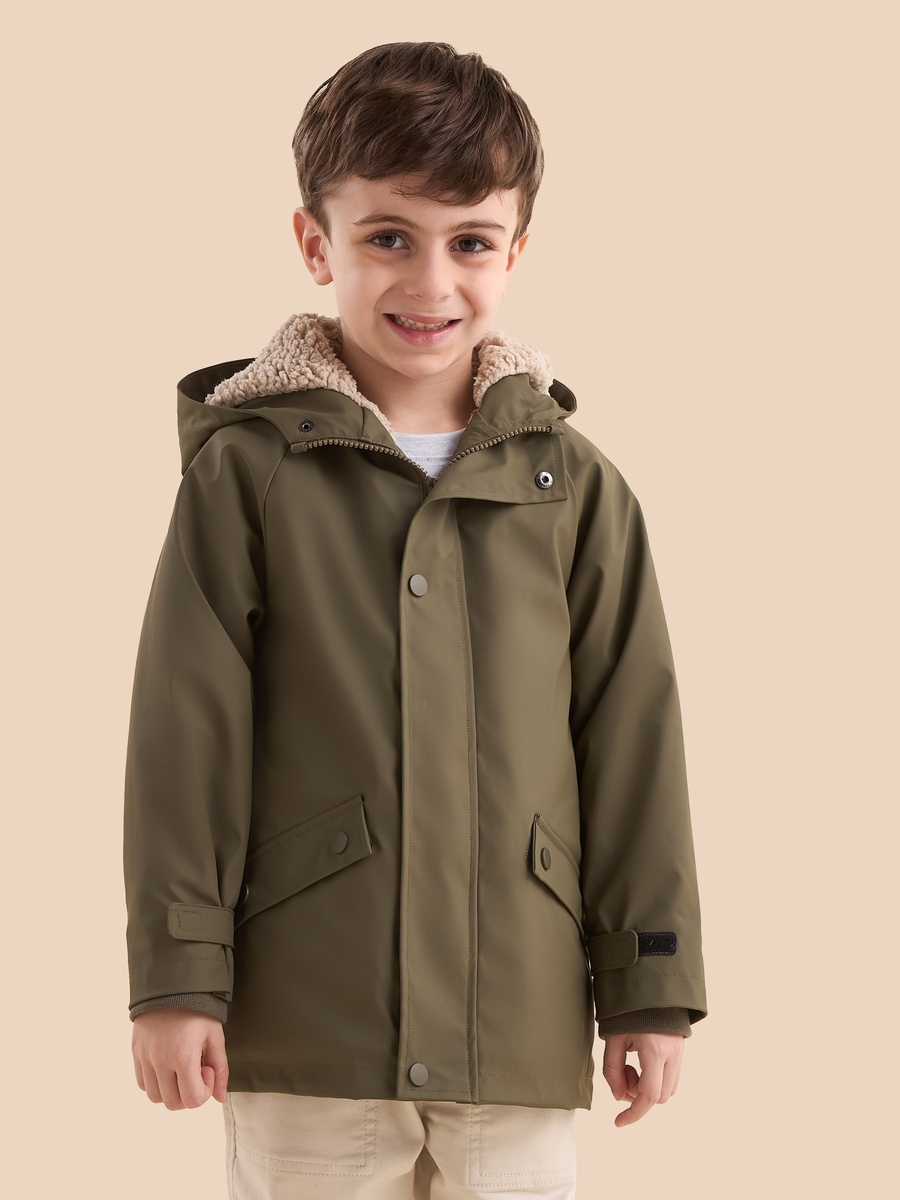 Plain Hooded Fisherman Jacket