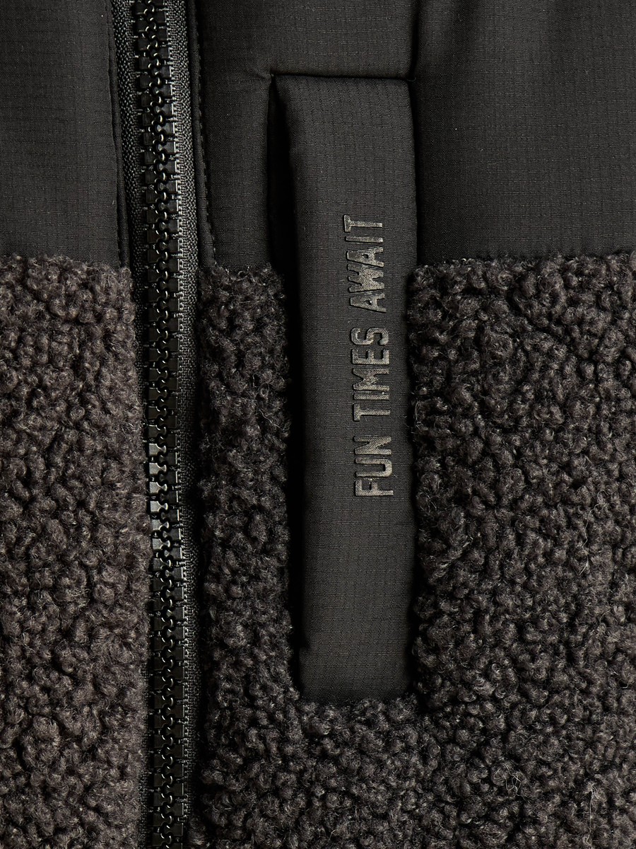 Sherpa Jacket with Zip Closure