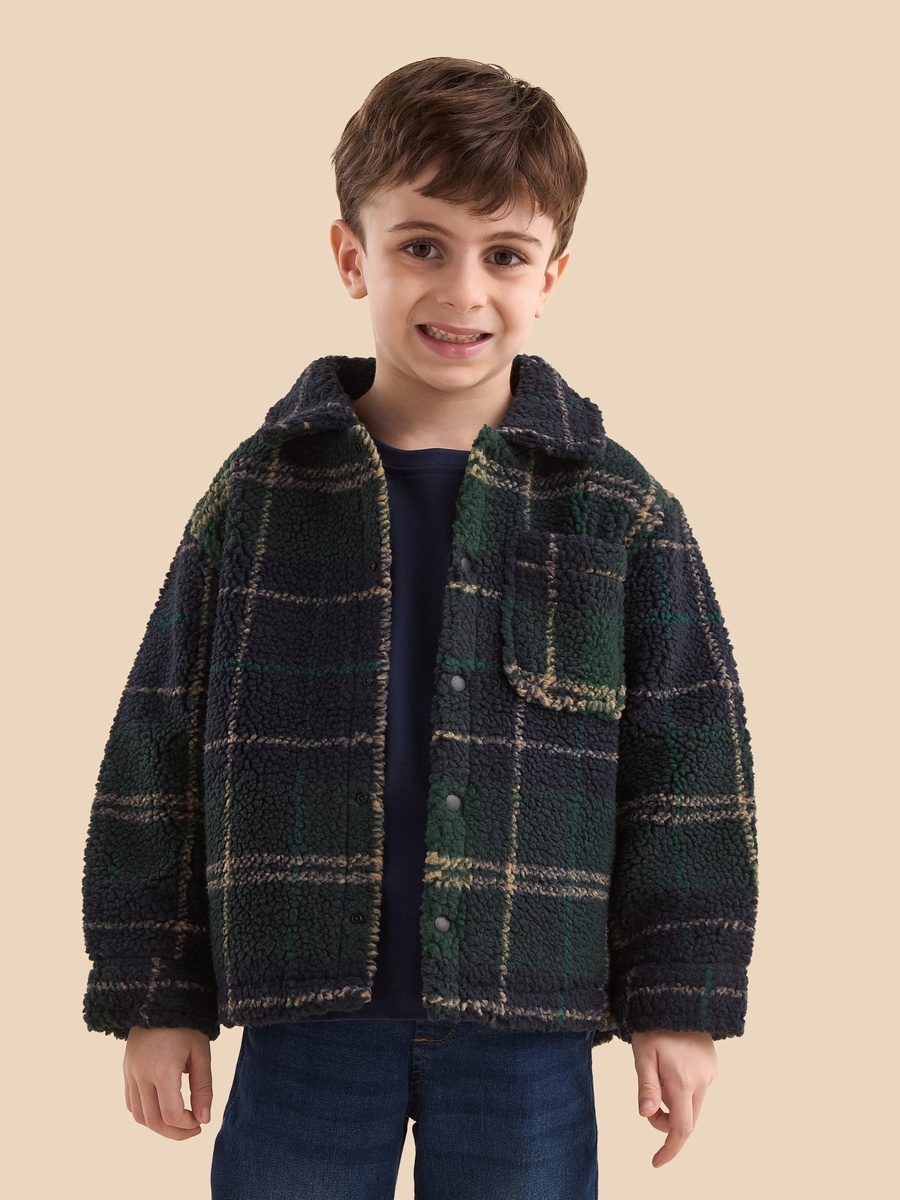 Checked Sherpa Jacket