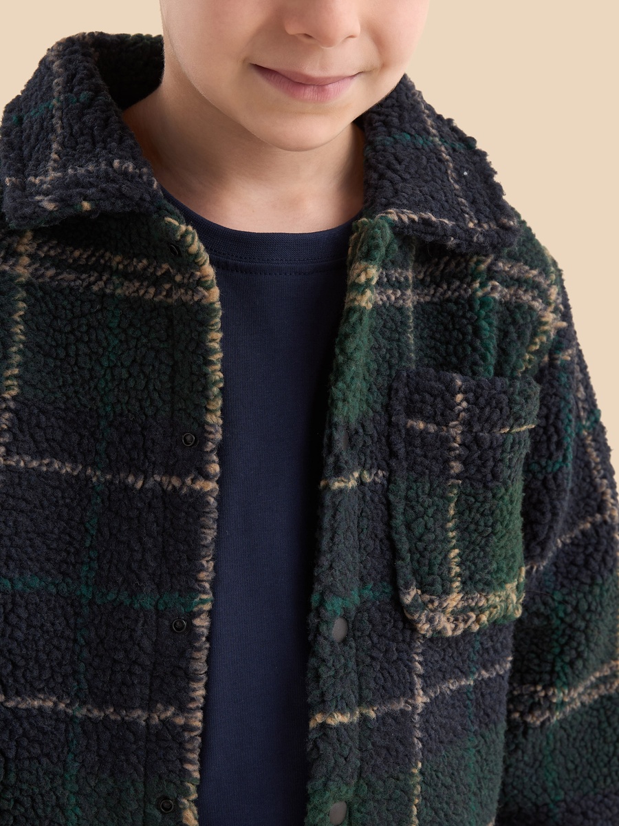 Checked Sherpa Jacket