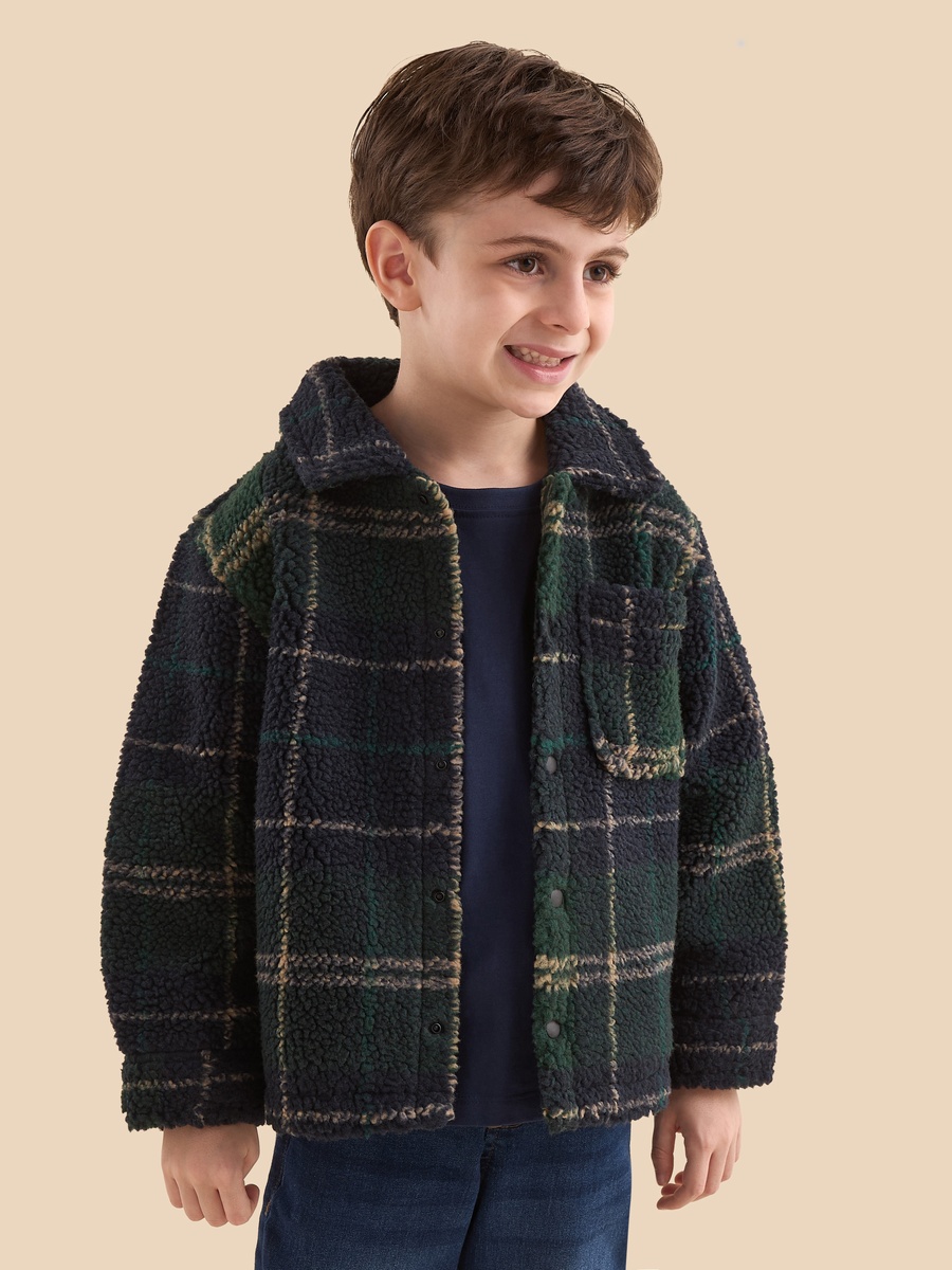Checked Sherpa Jacket
