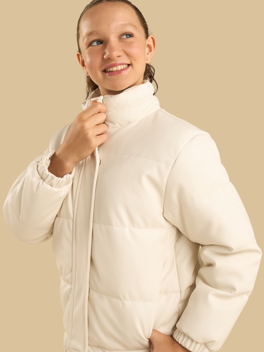 Quilted High Neck Puffer Jacket
