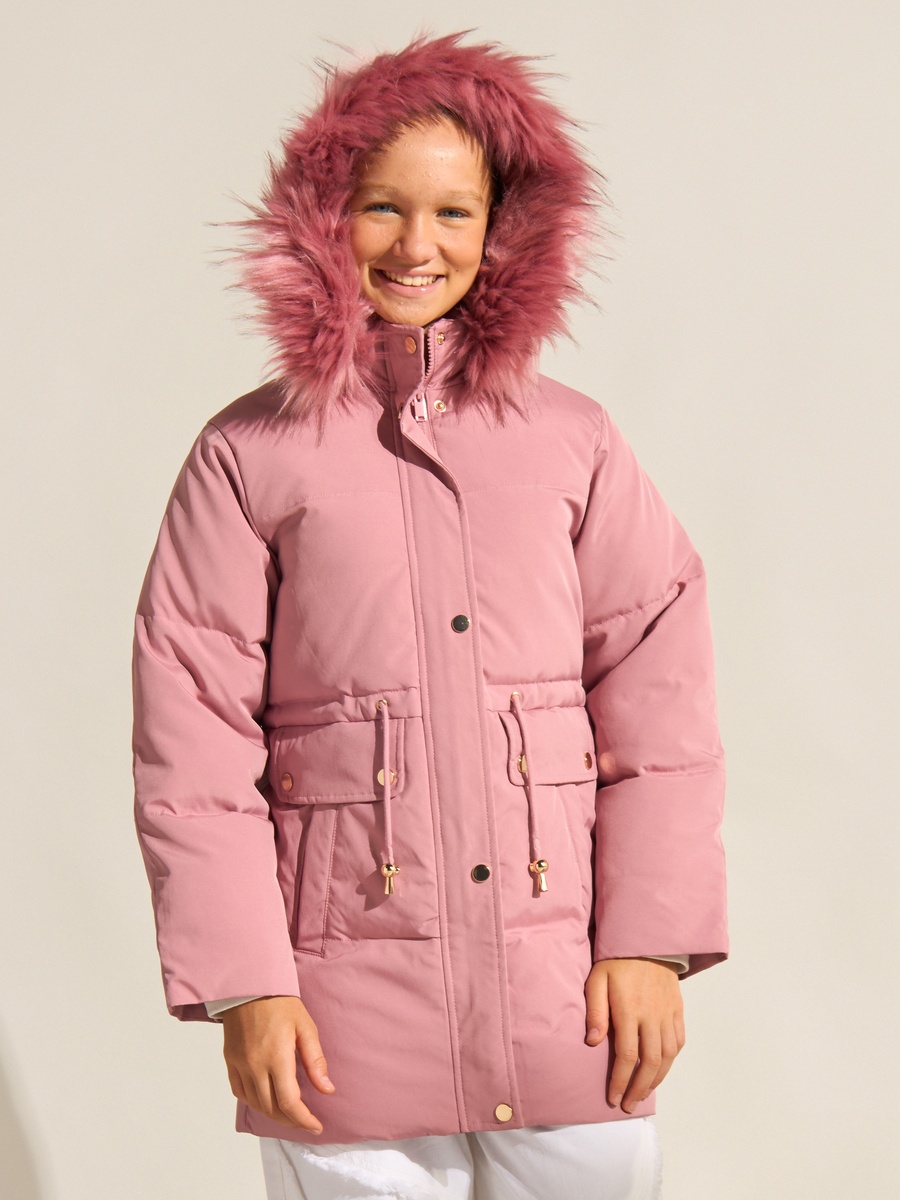 Padded Jacket with Fur Lined Hood