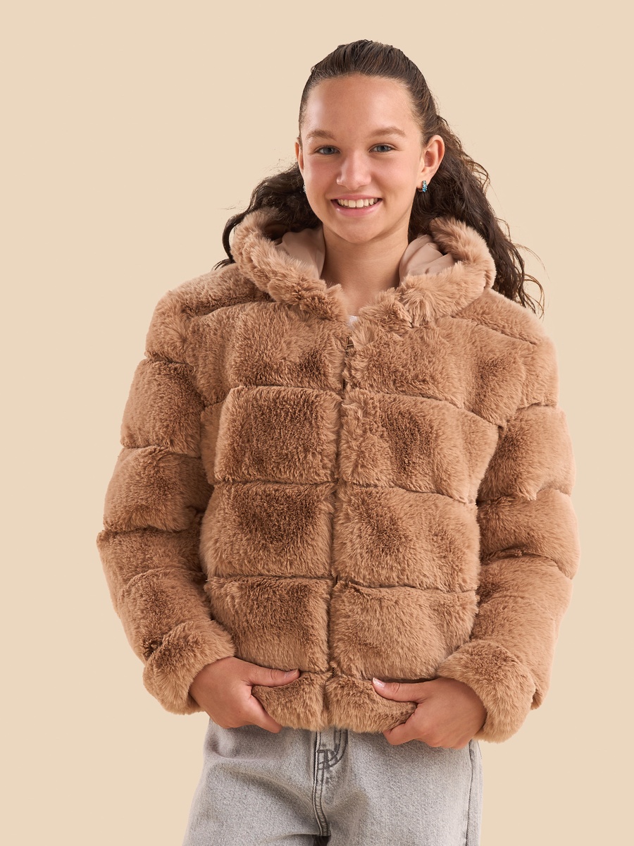 Faux Fur Hooded Jacket