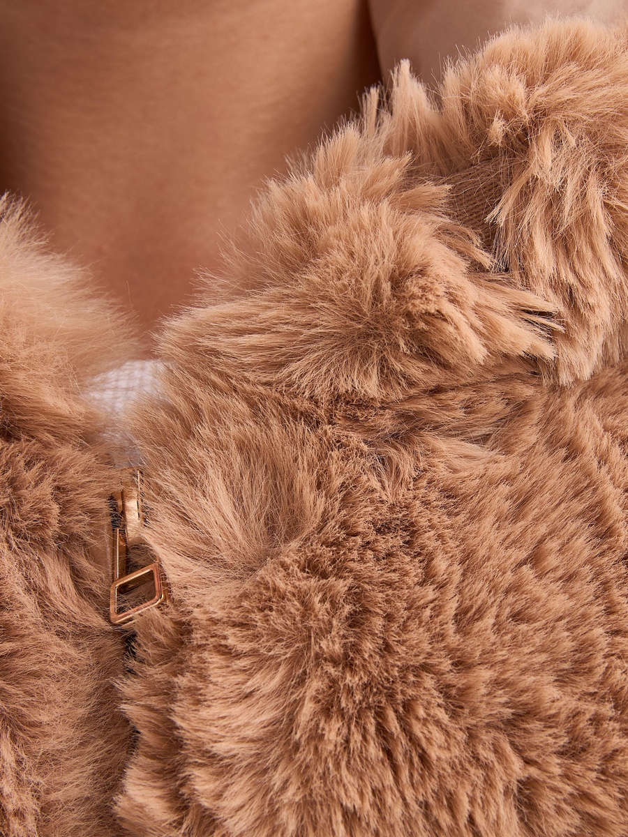 Faux Fur Hooded Jacket