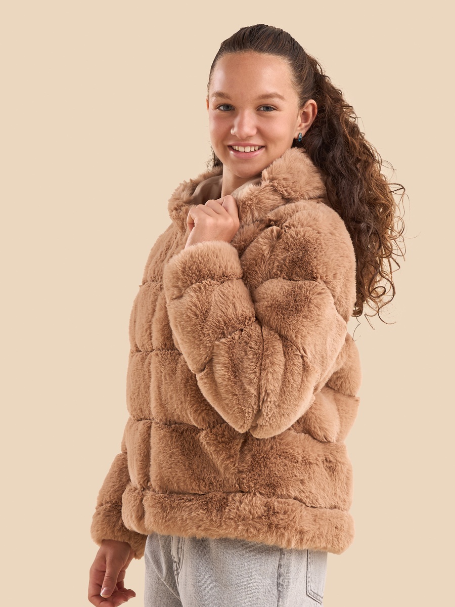 Faux Fur Hooded Jacket