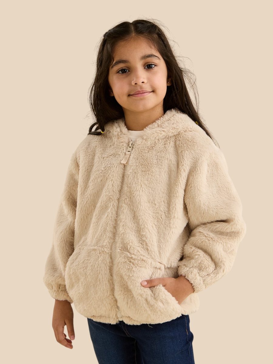 Faux Fur Hooded Jacket