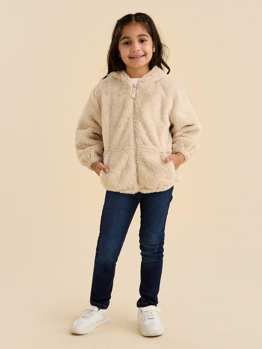 Faux Fur Hooded Jacket