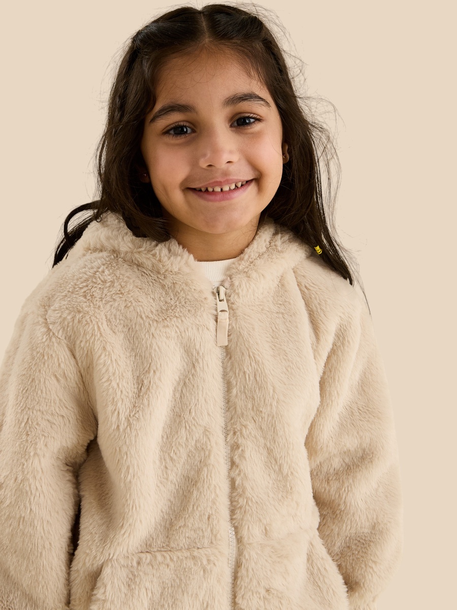 Faux Fur Hooded Jacket