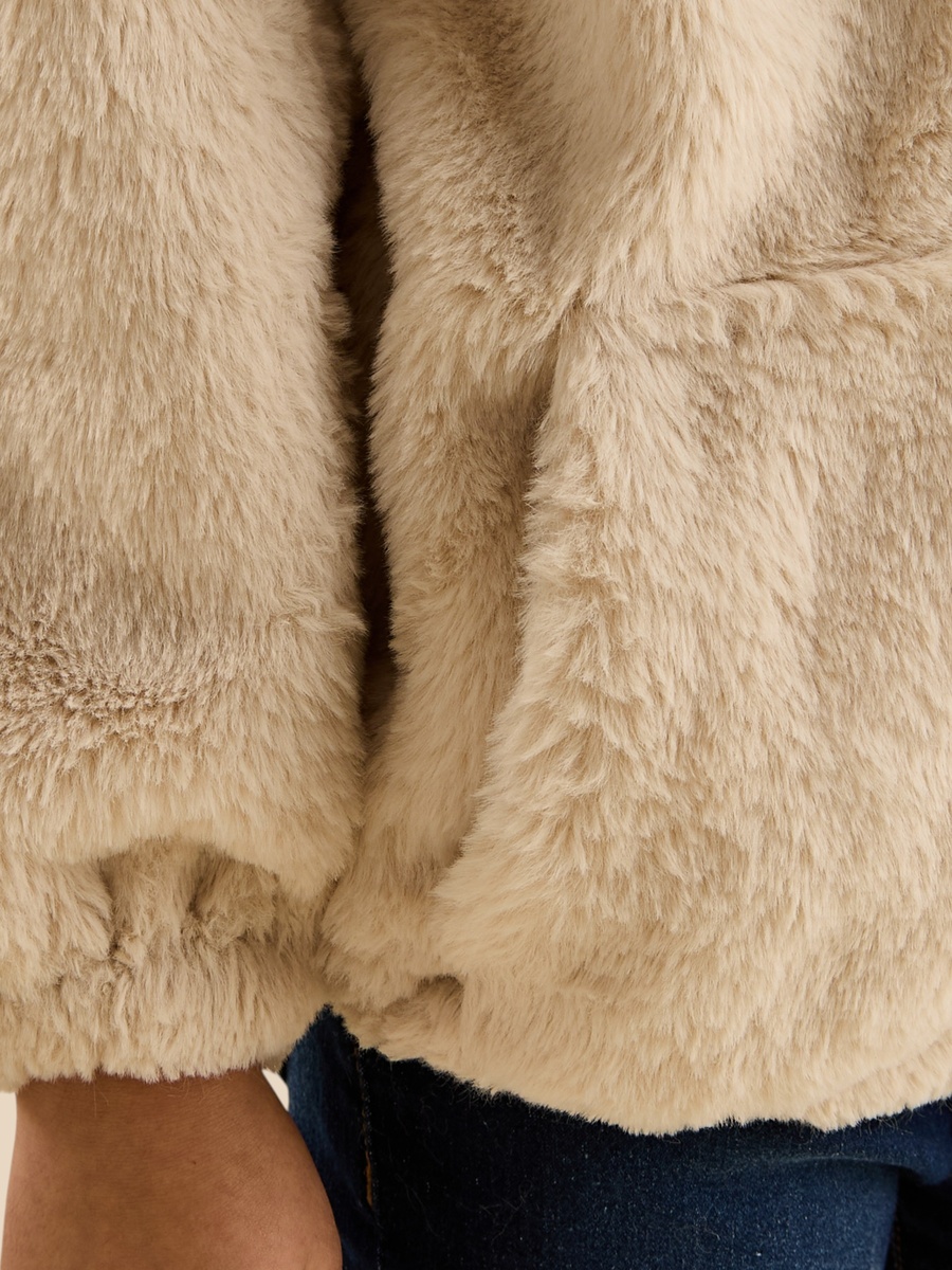 Faux Fur Hooded Jacket