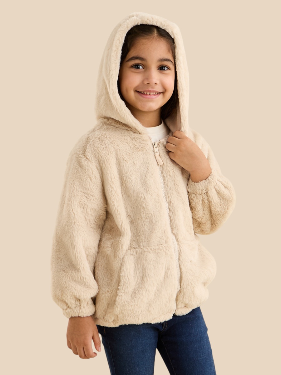 Faux Fur Hooded Jacket