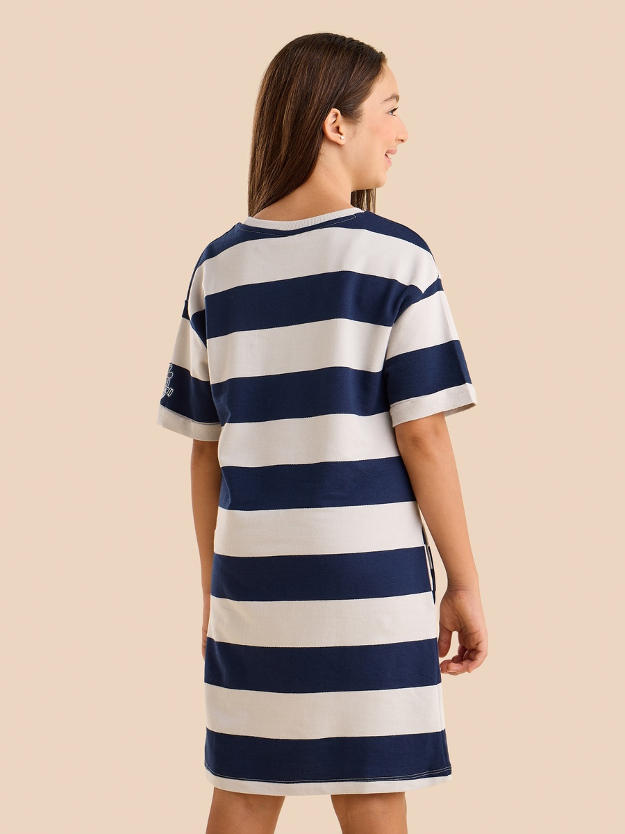 Hello Kitty and Friends Print Striped Dress