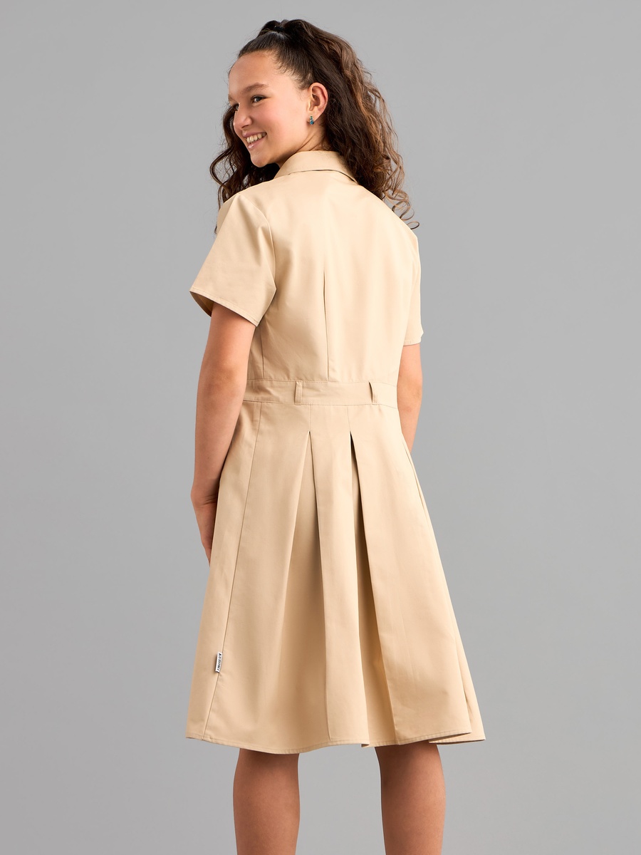 Kuromi Embroidered Collared Cotton Shirt Dress