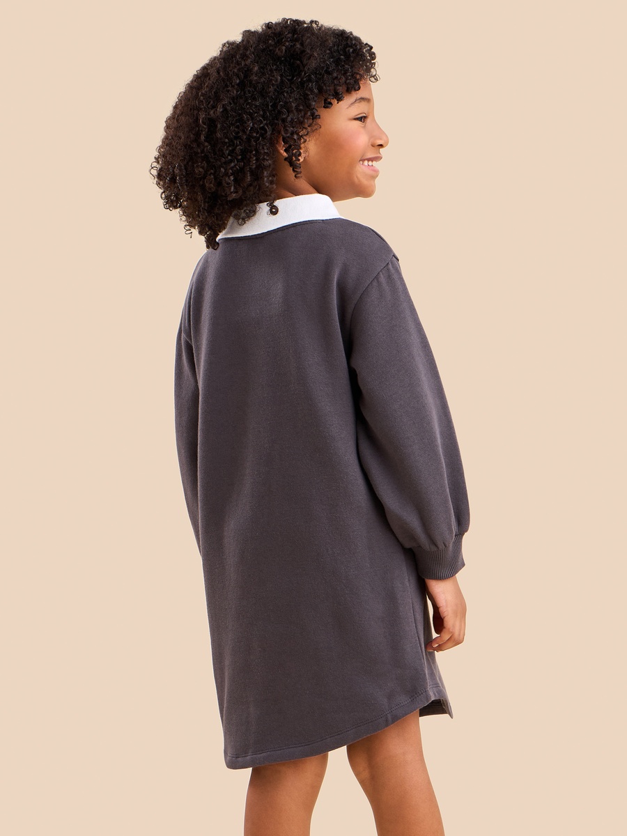 Teddy Bear Print Polo Sweat Dress