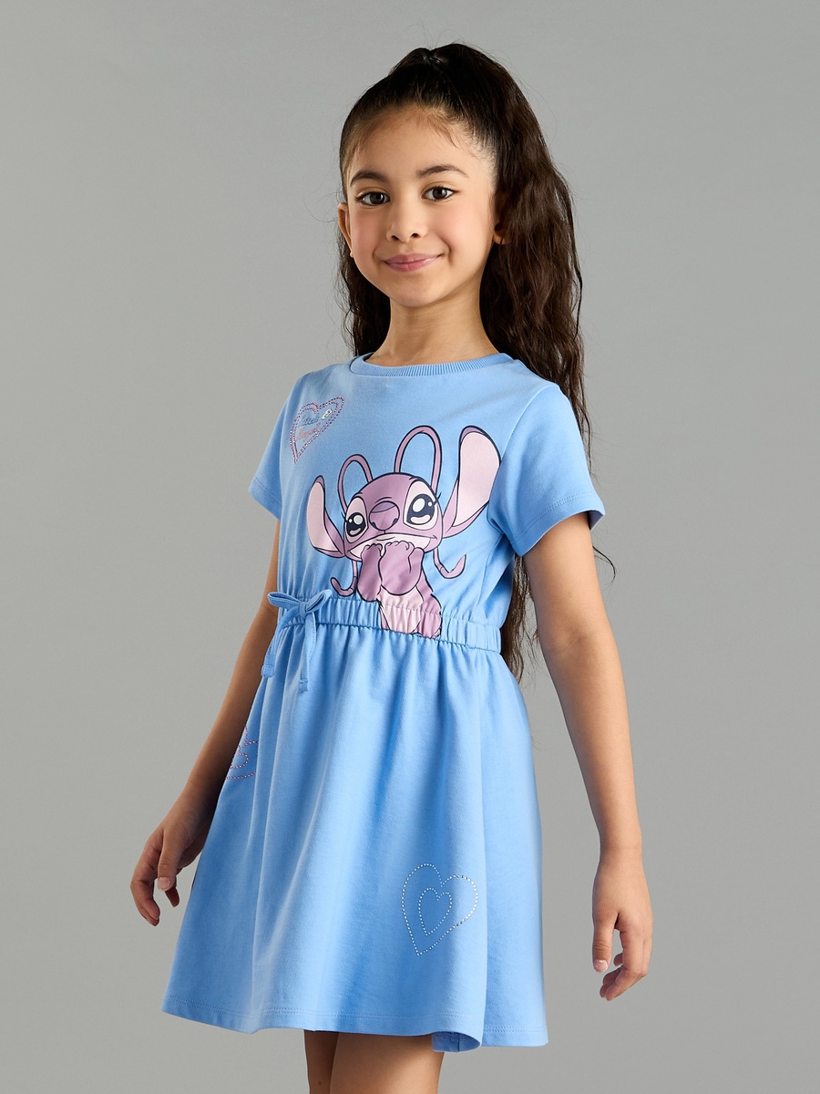 Stitch and Angel Print Cotton Dress