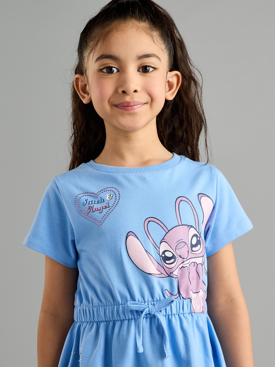 Stitch and Angel Print Cotton Dress