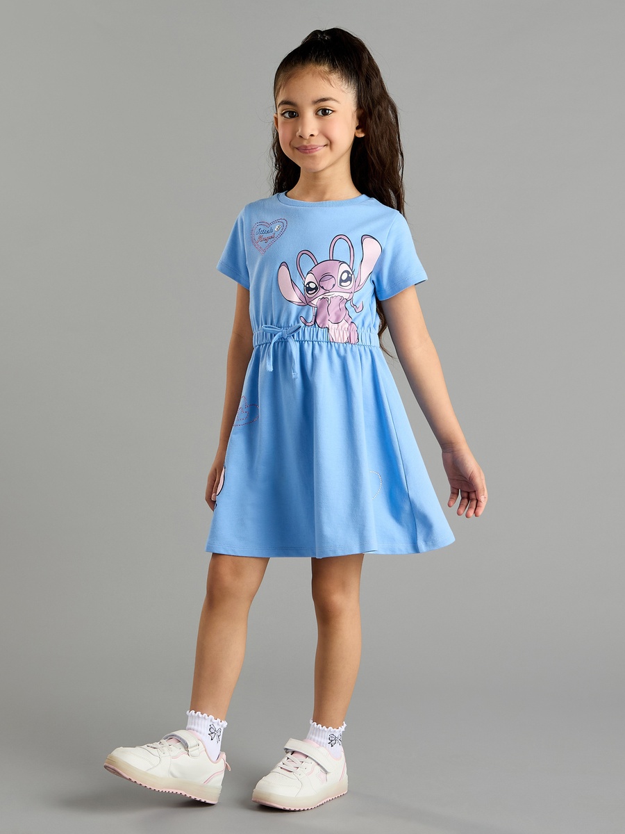 Stitch and Angel Print Cotton Dress