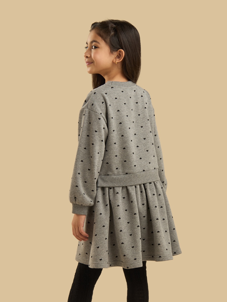 Heart Print Sweat Dress