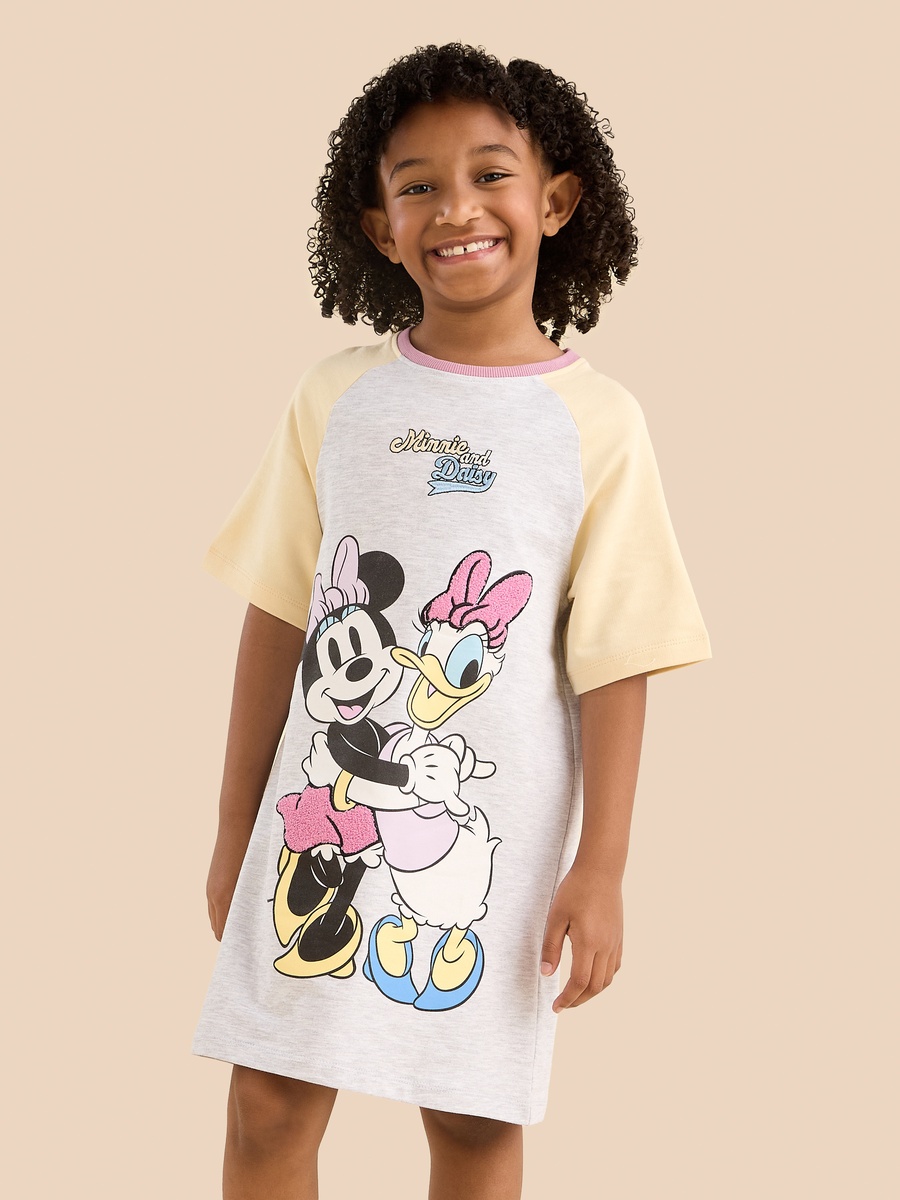 Minnie Mouse and Daisy Duck Print T-Shirt Dress with Crossbody Bag