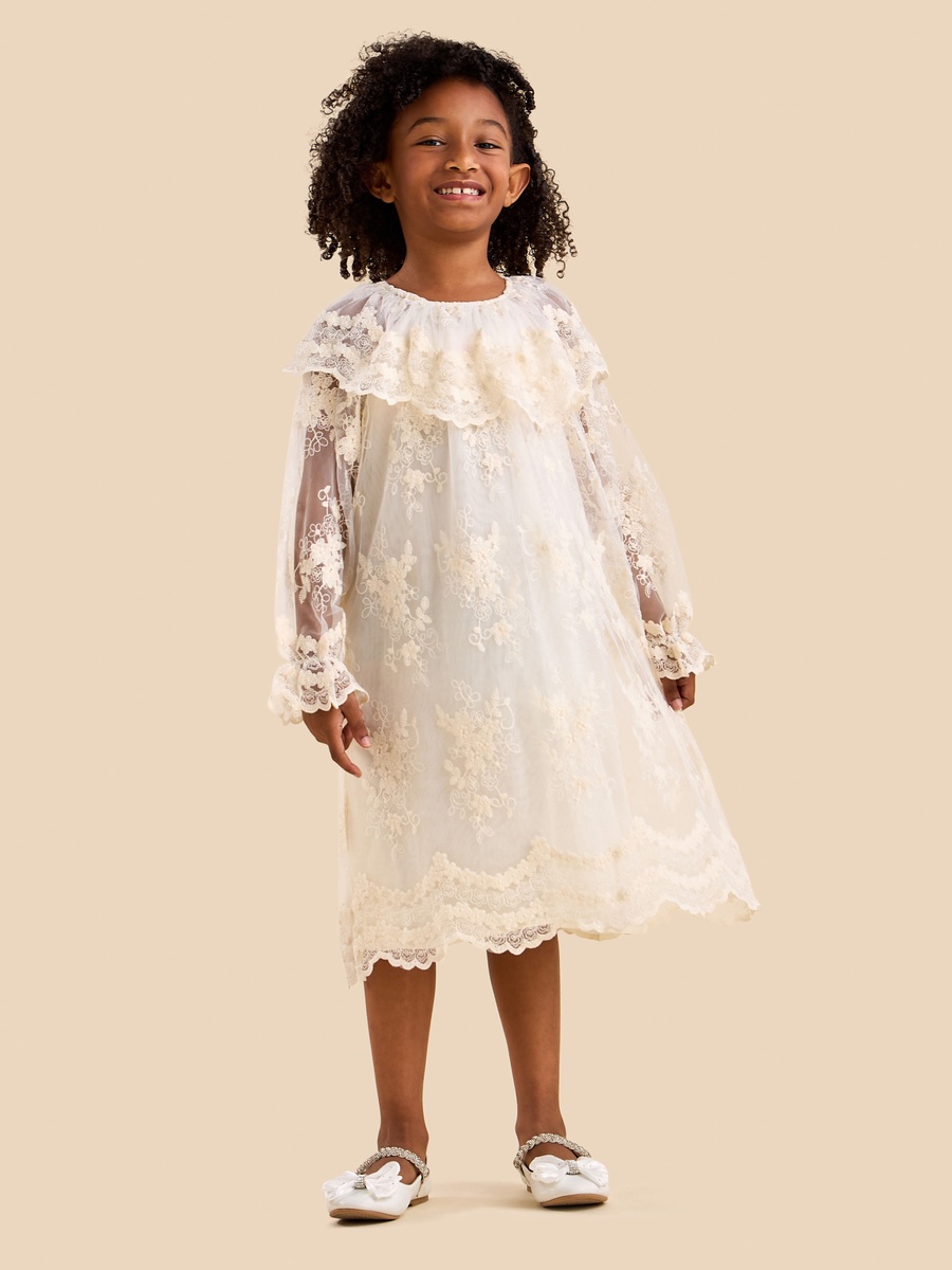 Lace Ruffled Dress