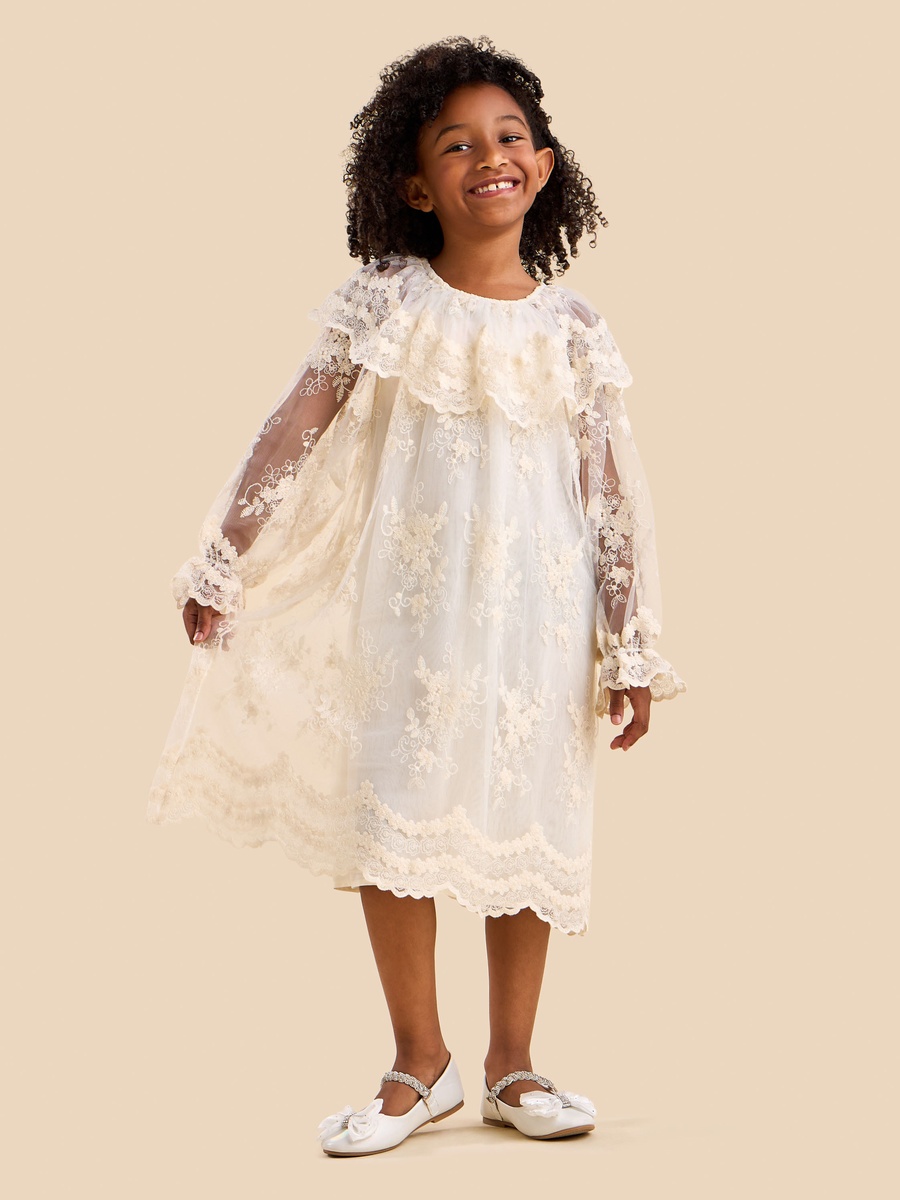 Lace Ruffled Dress