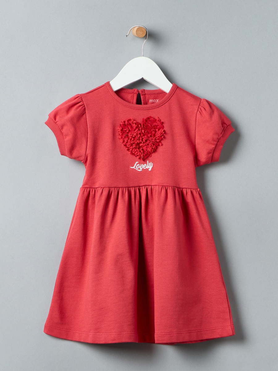 Heart Applique Cotton Dress