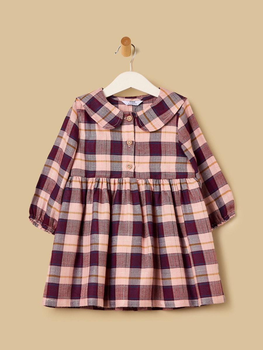 Checked Dress with Shrug