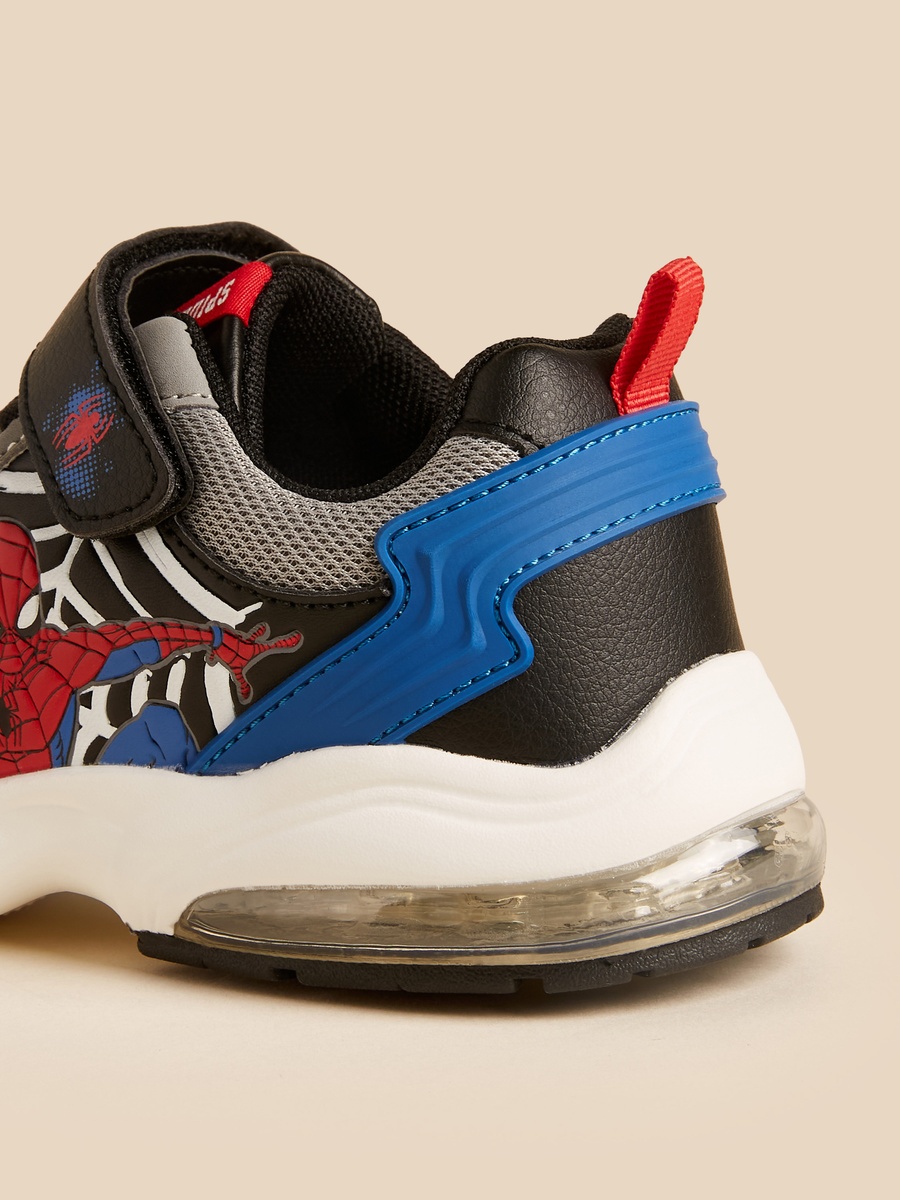 Spider-Man Print Sneakers with Hook and Loop Closure