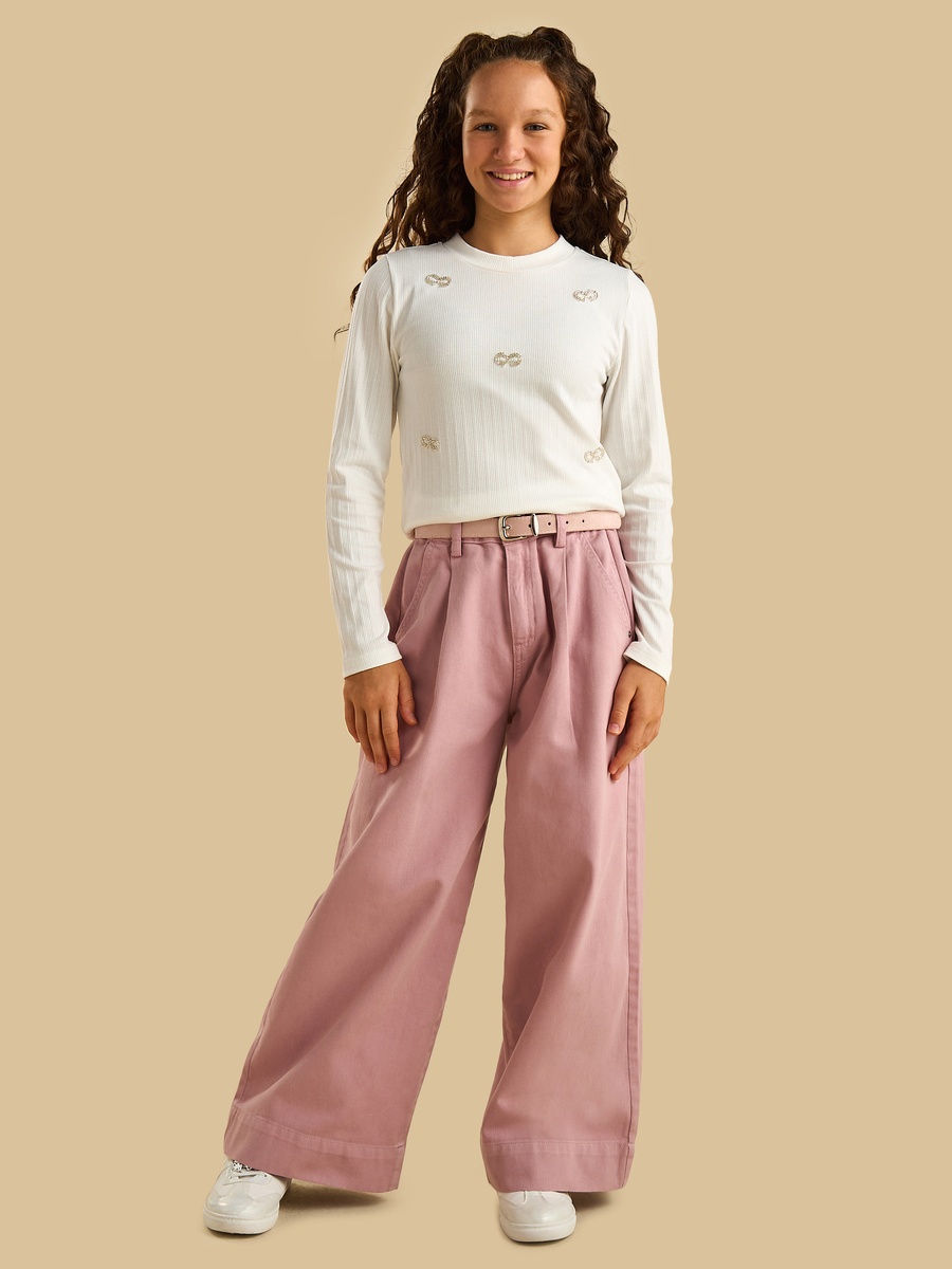 Wide Leg Cotton Jeans