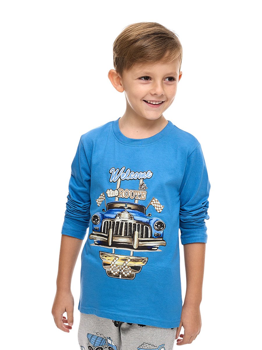Boys Blue Route 66 Graphic T-Shirt
