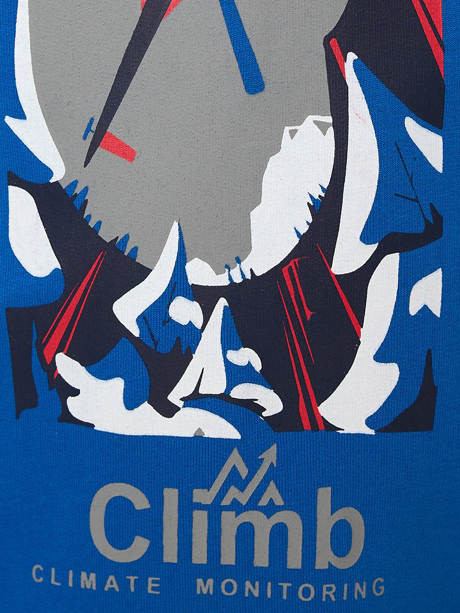 Boys Blue Graphic Print Cotton Sweatshirt