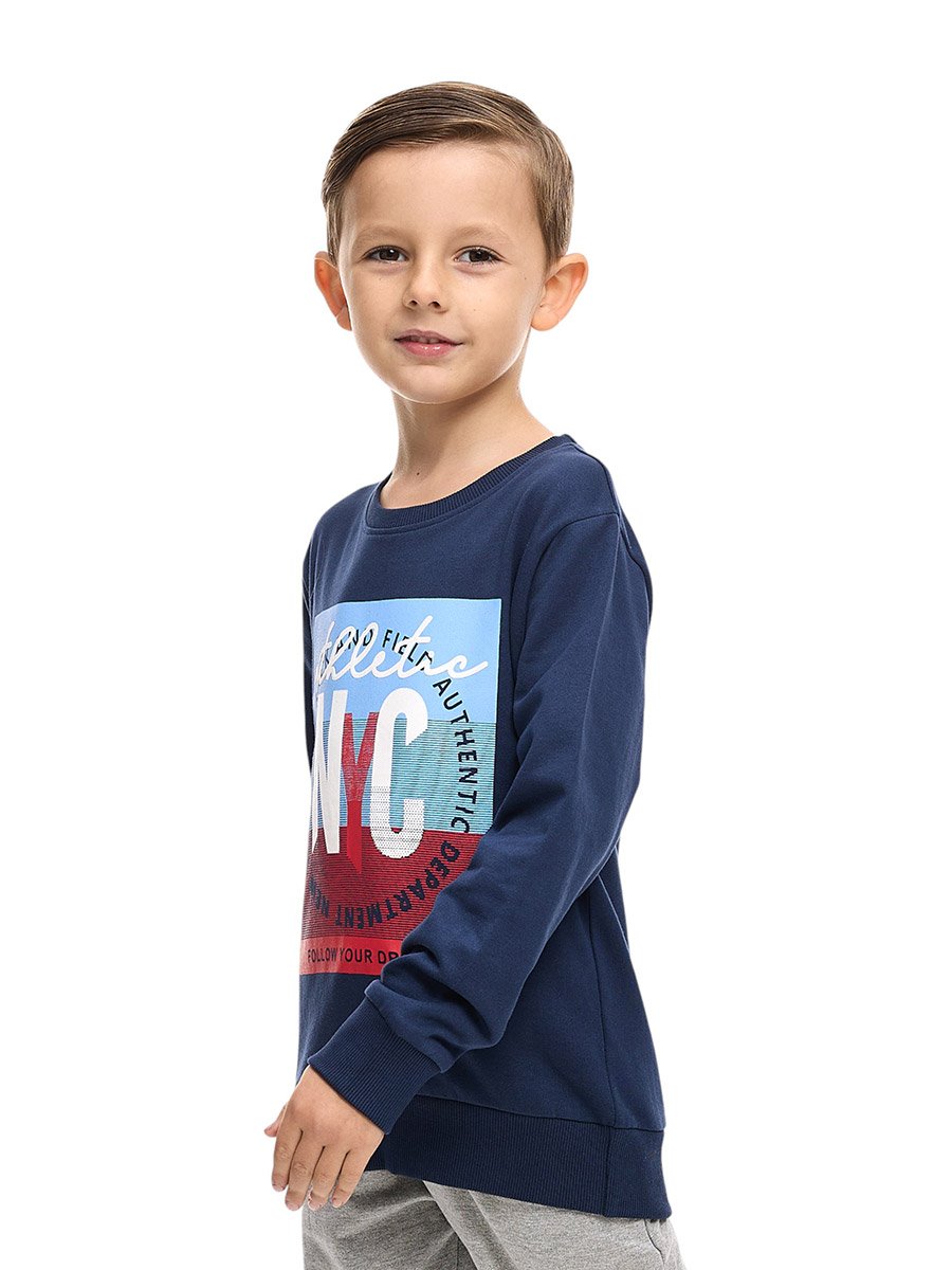 Boys Navy Blue NYC Graphic Sweatshirt