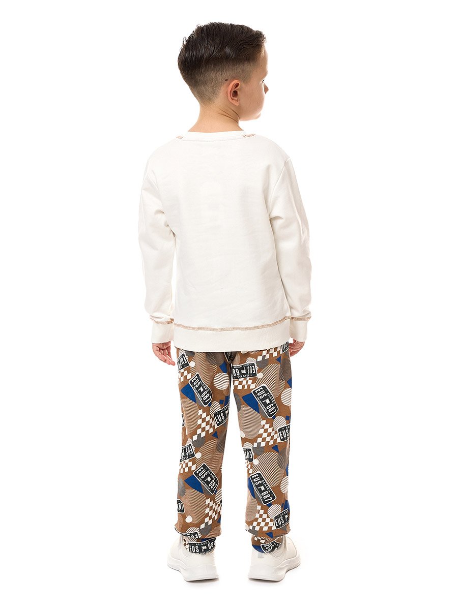 Boys Embroidered Patch Sweatshirt and Joggers Set