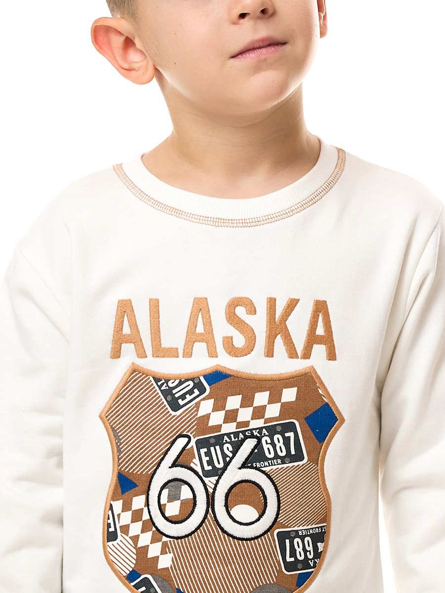 Boys Embroidered Patch Sweatshirt and Joggers Set