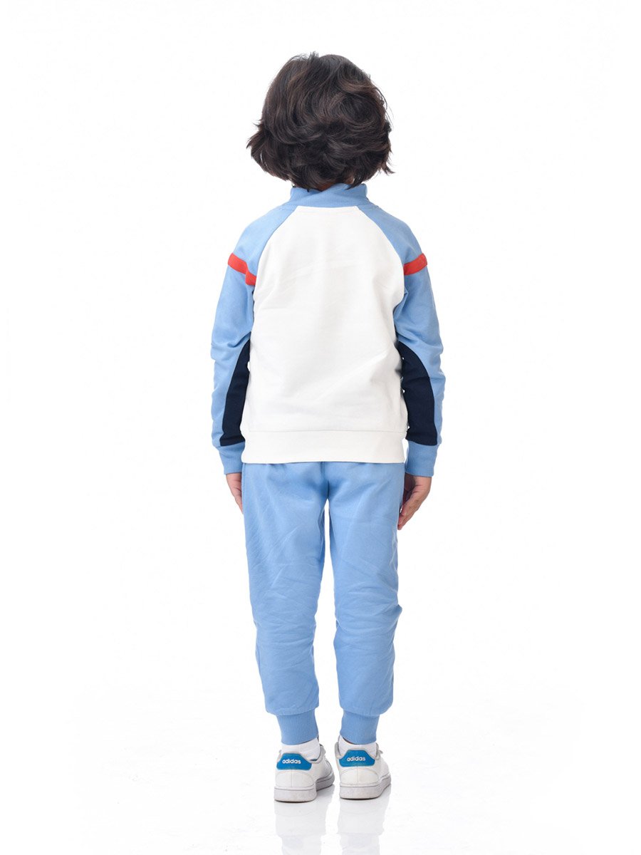Boys Blue Raglan Sleeve Sweatshirt and Joggers Set