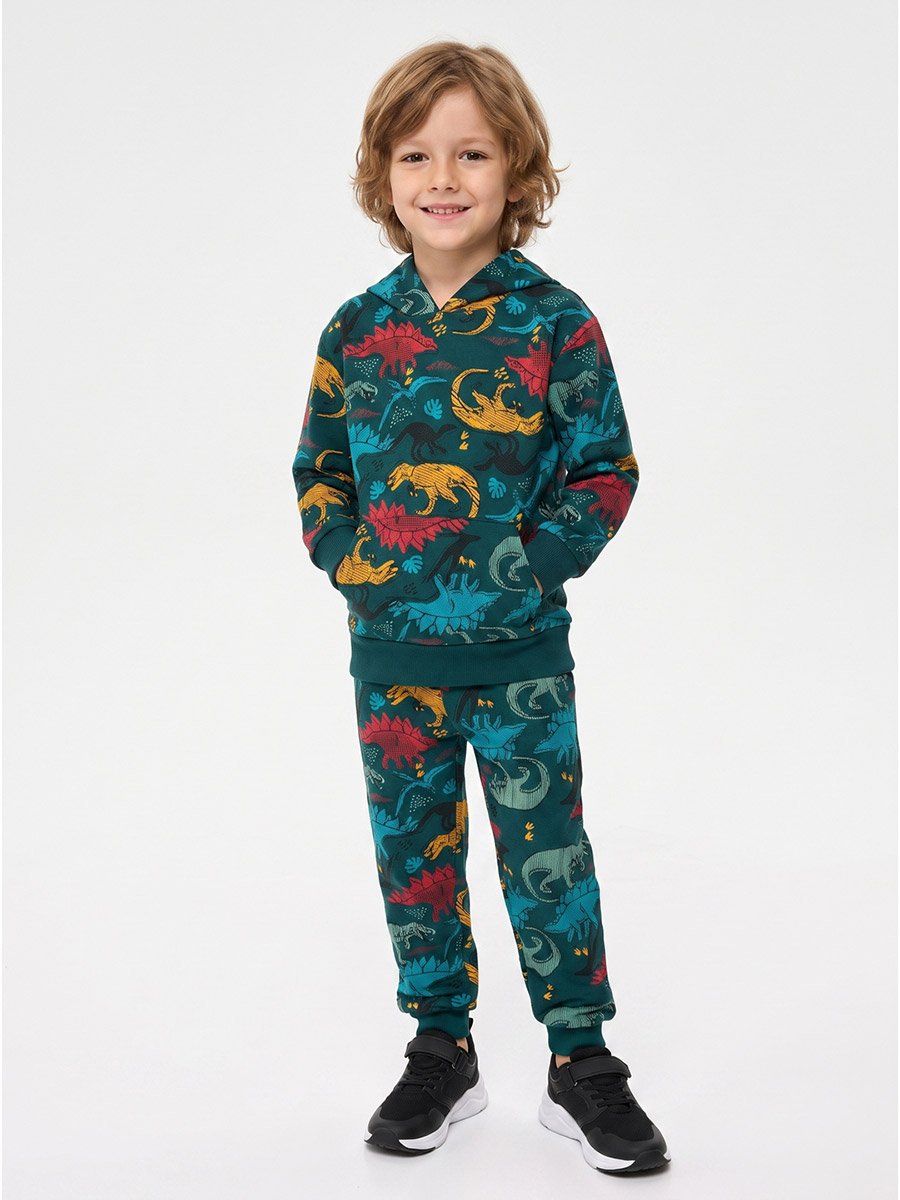 Boys Green Dinosaur Hoodie and Joggers Set