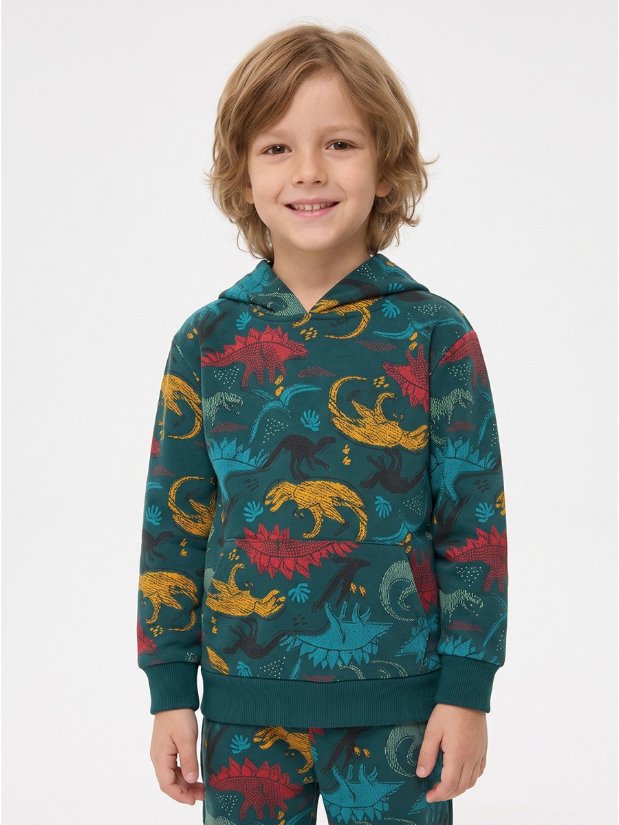 Boys Green Dinosaur Hoodie and Joggers Set