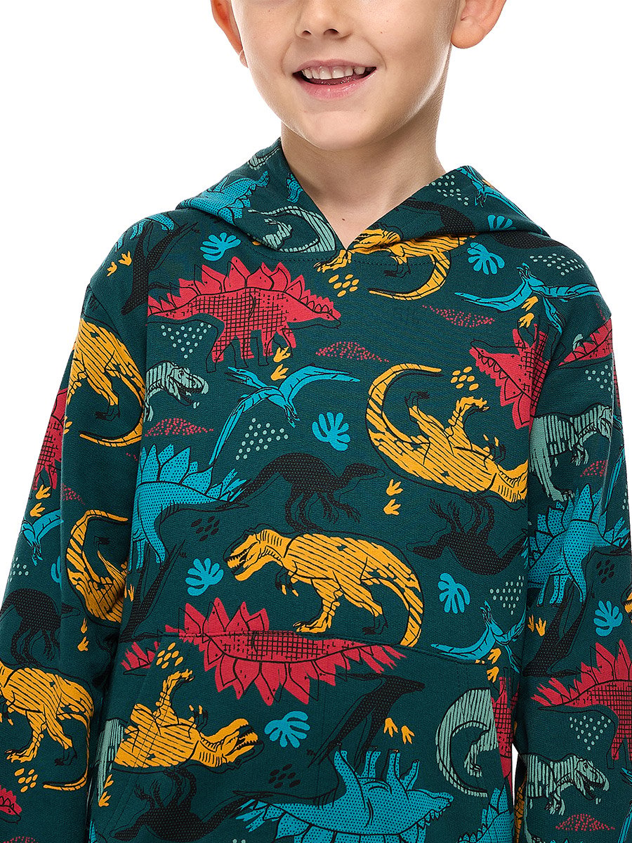 Boys Green Dinosaur Hoodie and Joggers Set