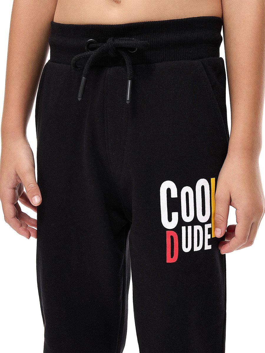 Boys Black Graphic Sweatshirt and Joggers Set